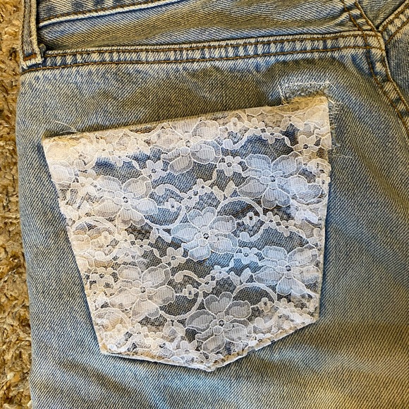 Levi Strauss | Vintage Lace Cutoff Shorts - Picture 3 of 6
